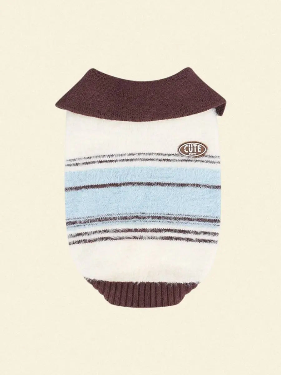 UNFENCED_Blue_Mocha_Stripe_Sweater Main image